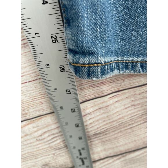 AG Adriano Goldschmied The Ex-Boyfriend Slim Jeans Women's 28 Blue Distressed - Picture 11 of 11